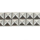 20mm Iron-On Metal Pyramid Stud Trim - Silver